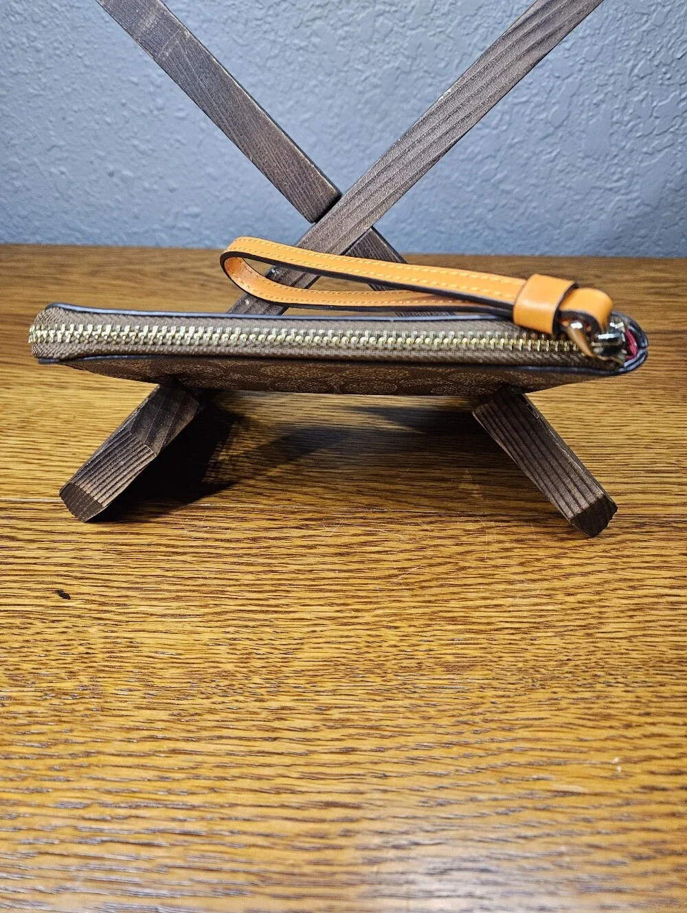 Coach Corner Zip Wristlet in Signature Canvas with Rainbow